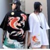 Wave Koi Fish Print Harajuku Sukajan T-shirt 12 Wave Koi Fish Print Harajuku Sukajan T-shirt 12