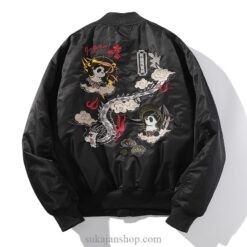 Cute Dragon Panda Shenlong Embroidery Sukajan Jacket 2