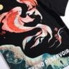 Wave Koi Fish Print Harajuku Sukajan T-shirt 6 Wave Koi Fish Print Harajuku Sukajan T-shirt 6