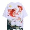 Wave Koi Fish Print Harajuku Sukajan T-shirt 4 Wave Koi Fish Print Harajuku Sukajan T-shirt 4