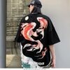 Wave Koi Fish Print Harajuku Sukajan T-shirt 14 Wave Koi Fish Print Harajuku Sukajan T-shirt 14