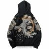 Fearless Dragon Phoenix Embroidery Floral Embroidered Sukajan Hoodie Fearless Dragon Phoenix Embroidery Floral Embroidered Sukajan Hoodie