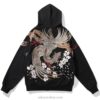Mythical Floral Rising Phoenix Embroidery Sukajan Zip-Up Hoodie 4