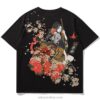 Floral Geisha Swords Japanese Sukajan T-shirt