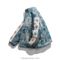 Chrysanthemum Winter Casual Embriodery Flower Parkas Jacket 2