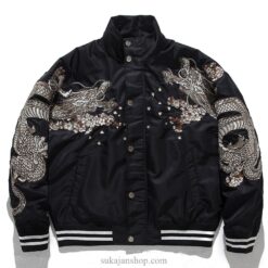 Legendary Dragon Bird Embroidery Stand Collar Japanese Jacket 2