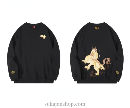 Retro Golden King Dragon Sukajan Sweatshirt 7