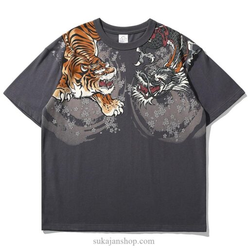 Legendary Dragon and Roaring Tiger Sukajan T-shirt 3