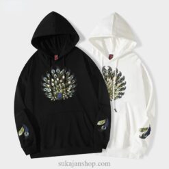 Mythical Peacock Embroidered Sukajan Hoodie 2