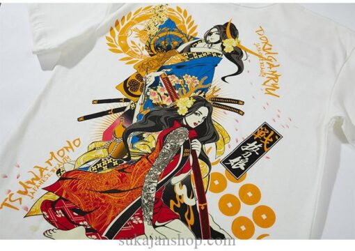 Ancient Japan Geisha Sukajan T-shirt 10