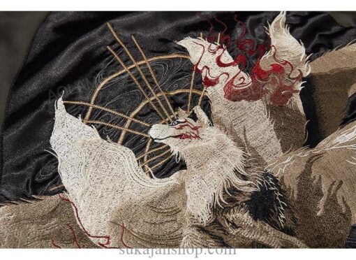 Japanese Satin Dragon Embroidery Bird Sukajan Jacket 14