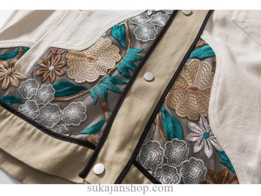 Flower Embroidery Patchwork Japanese Sukajan Jacket 13