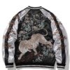 Roaring Retro Satin Tiger Flower Embroidery Sukajan Souvenir Jacket 6