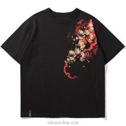 Oversized Floral Geisha Japanese Sukajan T-shirt 2