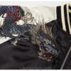 Embroidery Dragon Phoenix Flower Graphic Stand Collar Sukajan Jacket 12