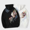 Embroidery Pure Women Harajuku Vintage Wing Peacock Hoodie 5 Embroidery Pure Women Harajuku Vintage Wing Peacock Hoodie 5