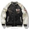 Flower Embroidery Splicing Stand Collar Sukajan Souvenir Jacket 2 Flower Embroidery Splicing Stand Collar Sukajan Souvenir Jacket 2