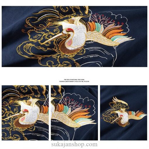 Cloud Mythical Crane Japanese Souvenir Hoodie 5