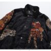 Dragon Cherry Flowers Embroidery Stand Collar Sukajan Jacket 9