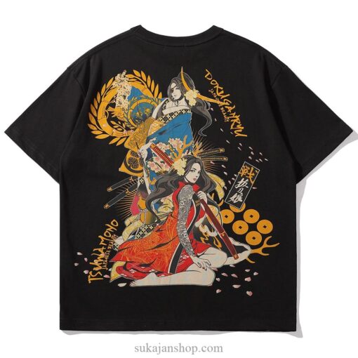 Ancient Japan Geisha Sukajan T-shirt 4