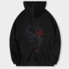 Abstract Dragon Casual Embroidered Hoodie 3