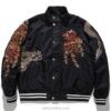 Dragon Cherry Flowers Embroidery Stand Collar Sukajan Jacket 2 Dragon Cherry Flowers Embroidery Stand Collar Sukajan Jacket 2