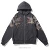 Mythical Dragon Floral Embroidered Sukajan Zip-Up Hoodie 3