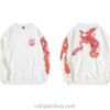 Fiery Retro Red Phoenix Sukajan Sweatshirt 8