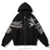 Japanese Mythical Dragon Fox Vintage Embroidered Sukajan Zip-Up Hoodie 2 Japanese Mythical Dragon Fox Vintage Embroidered Sukajan Zip-Up Hoodie 2
