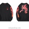 Fiery Retro Red Phoenix Sukajan Sweatshirt 9