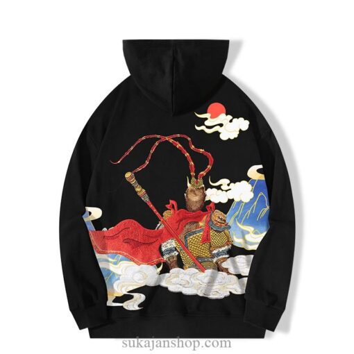 Mythical Cloud Sky Monkey King Embroidered Sukajan Hoodie 6