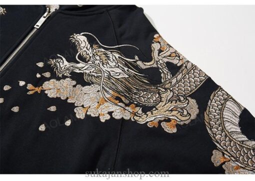 Rising Phoenix Half Moon Embroidered Sukajan Zip-Up Hoodie 9