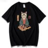 Cute Cat Japanese Sword T-Shirt 3