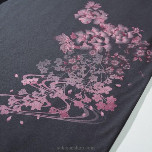 Geisha Full Moon Floral Sukajan T-shirt 6