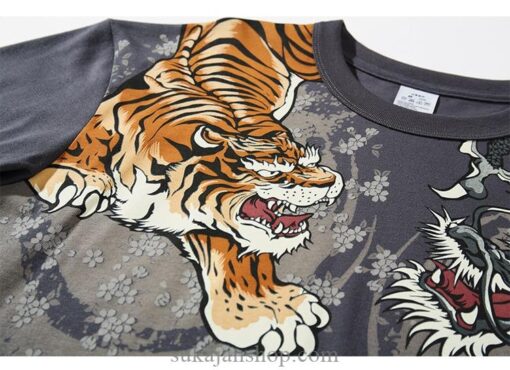 Legendary Dragon and Roaring Tiger Sukajan T-shirt 11
