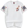 Summer Cotton Embroidery Dragon T Shirt 3