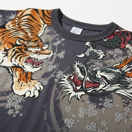 Legendary Dragon and Roaring Tiger Sukajan T-shirt 5