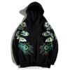Casual Peacock Tail Japanese Souvenir Hoodie 1 Casual Peacock Tail Japanese Souvenir Hoodie 1