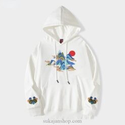 Mountain Landscape Embroidery Harajuku Hoodie 2