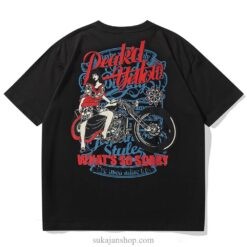 Geisha Biker Biker Sukajan T-shirt Geisha Biker Biker Sukajan T-shirt