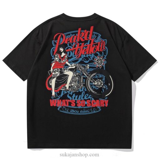 Geisha Biker Biker Sukajan T-shirt