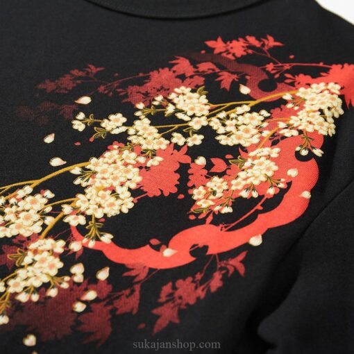Oversized Floral Geisha Japanese Sukajan T-shirt 5