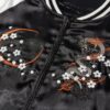 Retro Satin Dragon Embroidery Splicing Stand Collar Sukajan Souvenir Jacket 4