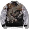 Fiery Satin Phoenix Embroidery Stand Collar Sukajan Souvenir Jacket 4