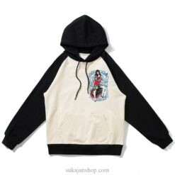 Streetwear Biker Sexy Girl Japanese Print Hoodie 2