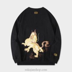 Retro Golden King Dragon Sukajan Sweatshirt 1
