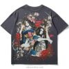 Oversized Floral Geisha Japanese Sukajan T-shirt 4