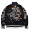 Fearless Embroidery Dark Phoenix Graphic Stand Collar Sukajan Souvenir Jacket 7