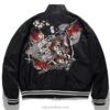 Japanese Embroidery Geisha Riding Dragon Embroidered Sukajan Souvenir Jacket Japanese Embroidery Geisha Riding Dragon Embroidered Sukajan Souvenir Jacket