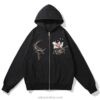 Cherry Blossom Legendary Fox Embroidered Sukajan Zip-Up Hoodie 2 Cherry Blossom Legendary Fox Embroidered Sukajan Zip-Up Hoodie 2